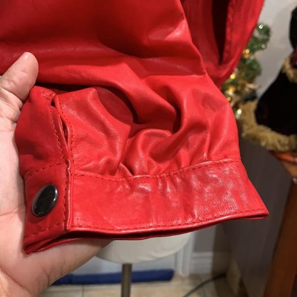 Gino diGiorgio  Red Leather Jacket M - Picture 8 of 16